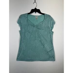 Bechamel Blouse Women’s Medium Teal Sleeveless Polyester Blend